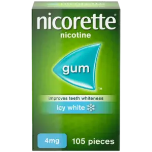 Nicorette Icy White Gum 4mg (105 Pieces)